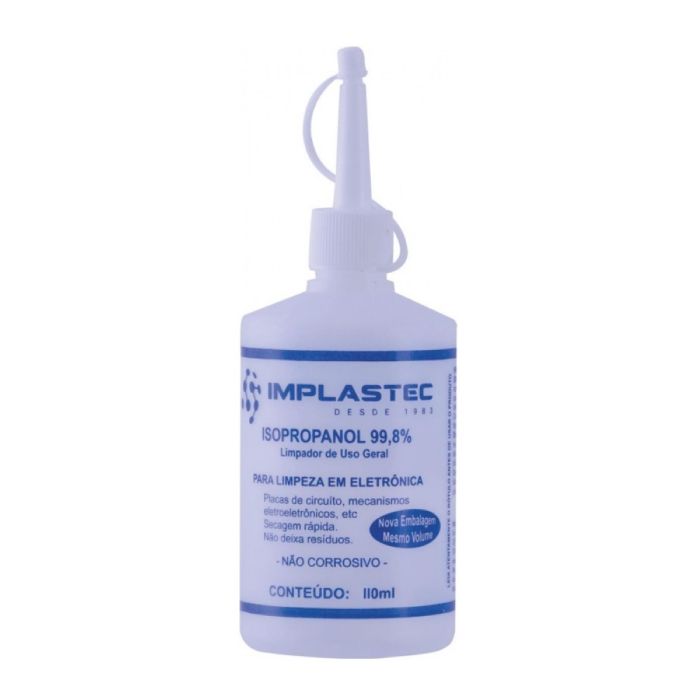ALCOOL ISOPROPILICO 110ML COM BICO 15065 IMPLASTEC