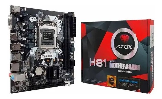 PLACA MAE IH81-MA 1150 DDR3 I3 I5 I7 - AFOX