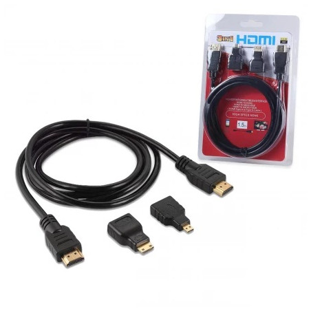 CABO ADAPTADOR HDTV HDMI 3 EM 1 KAP-HATV - KAPBOM