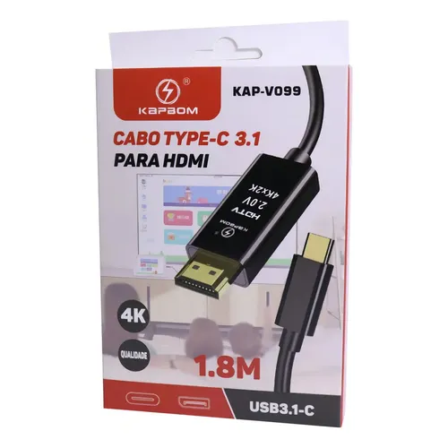 CABO TYPE-C PARA HDMI KAP-V099 KAPBOM