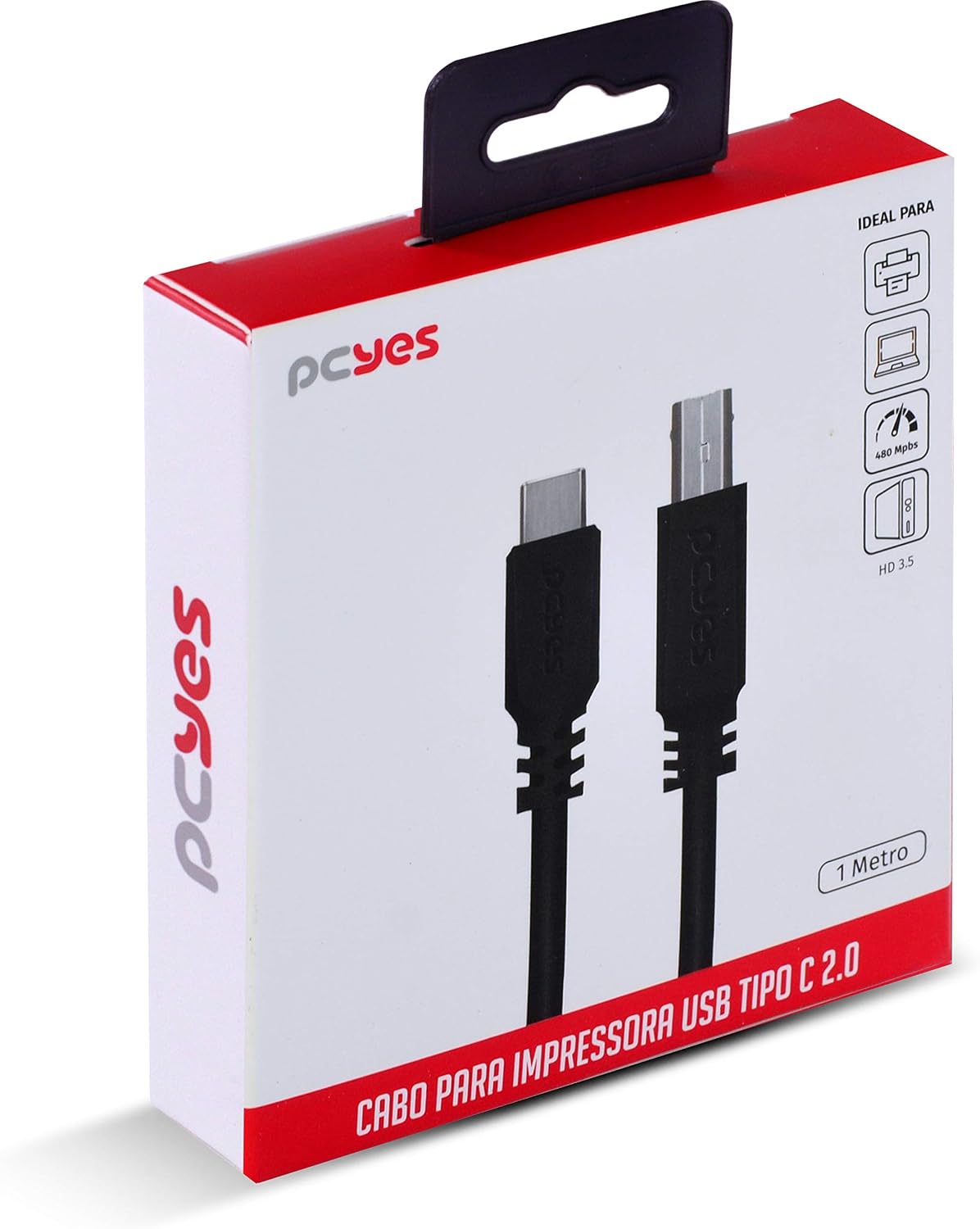 CABO IMPRESSORA TIPO C /USB 2.0 1M PUCBP-1 PCYES!
