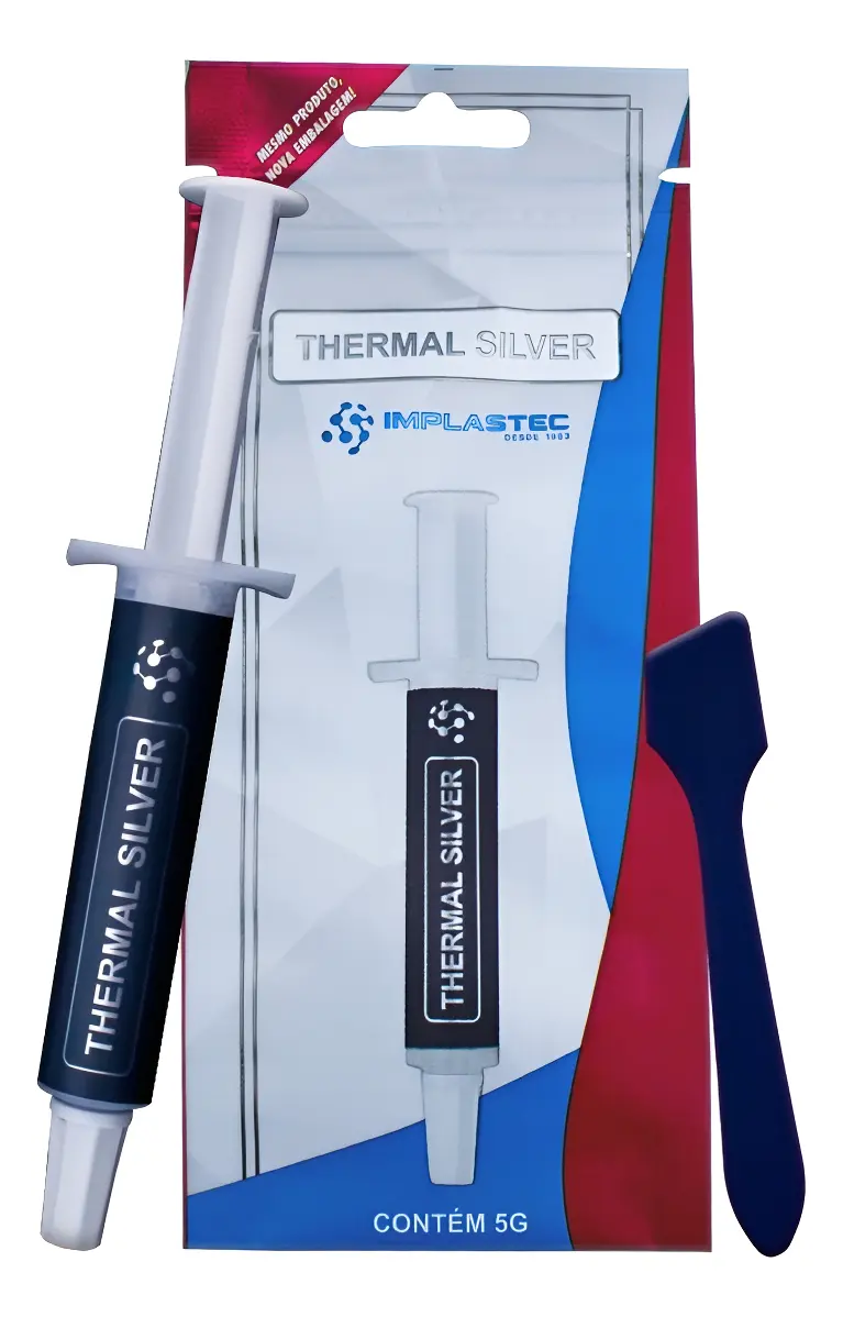 PASTA TERMICA SERINGA 5G 1,2 W/MK THERMAL SILVER IMPLASTEC