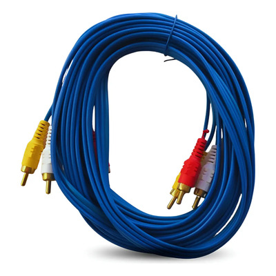 CABO AUXILIAR P2 X RCA AZUL REFORÇADO 1.5MT TVX-1-2 VERDE