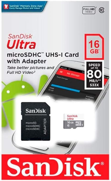 CARTAO DE MEMORIA CLASS10 16GB SDSQUNS-016G-GN3MA SANDISK