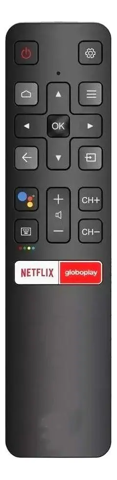 CONTROLE REMOTO SMART TV TCL COM COMANDO DE VOZ 4K NETFLIX/GLOBOPLAY LE-7685