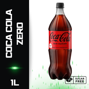 REFRIGERANTE COCA COLA ZERO 1LITRO