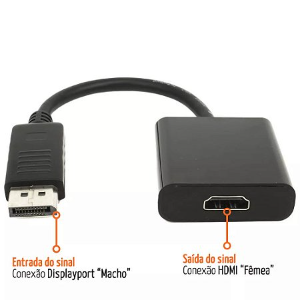 CABO ADAPTADOR DISPLAY PORT M X HDMI F AD-902A DEX