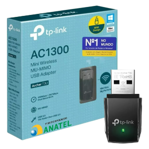 ADAPTADOR WIRELESS USB 400MBPS(2.4GHZ) 867MBPS(5GHZ)DUALBAND AC1300 USB 3.0 T3U TPLINK