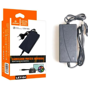 FONTE 12V 5A PLUG (5.5MM X 2.5MM) 60W LEHMOX LEY-64