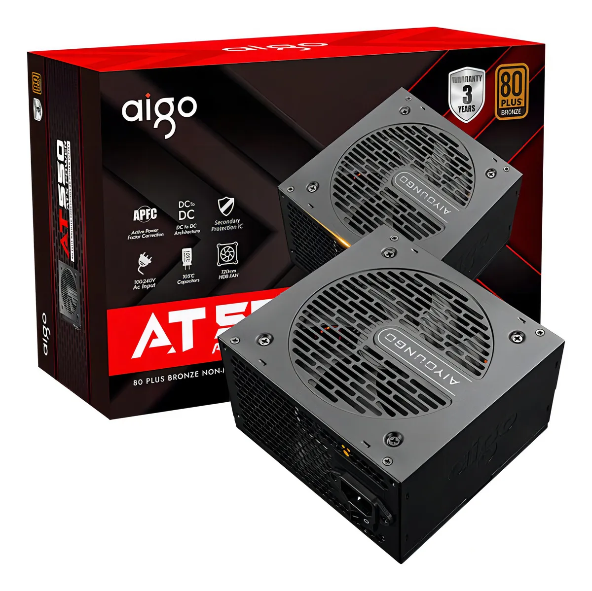 FONTE ATX550W REAIS 80PLUS BRONZE GP550 G5 HJ PLUS AIGO