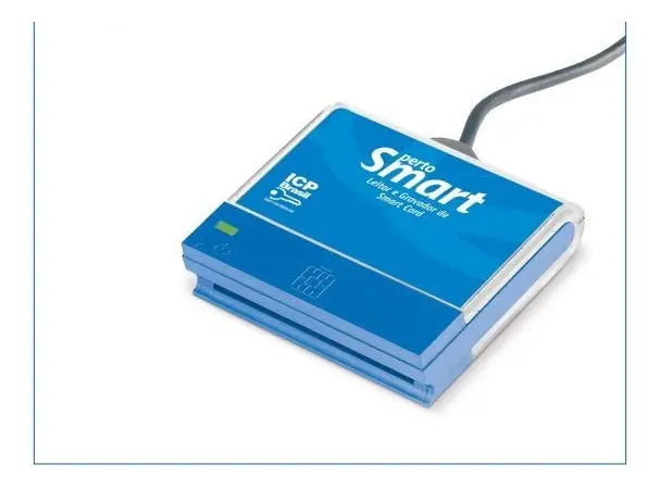 LEITOR E GRAVADOR AUTOMAÇÃO CARTAO SMART CCID AZUL PERTO