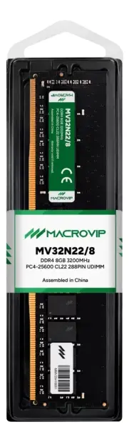 MEMORIA RAM 8GB DDR4 3200MHZ MV32N22/8 PC4-25600 CL22 288PIN UDIMM MACROVIP