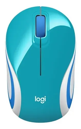MINI MOUSE OPTICO WIRELESS M187 AZUL USB - LOGITECH