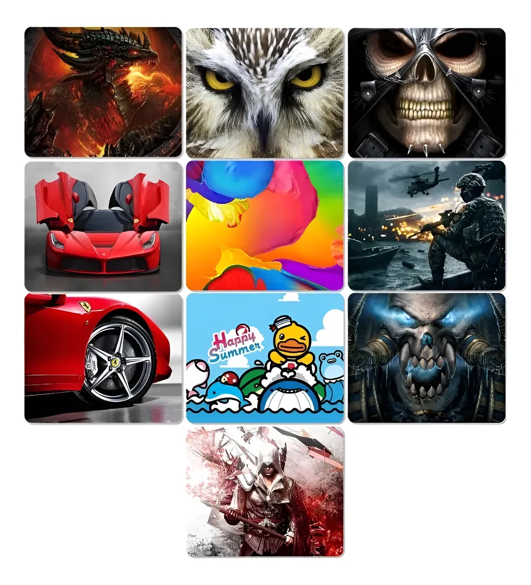 MOUSE PAD GAMER DIVERSAS ESTAMPAS 21CMX18CM