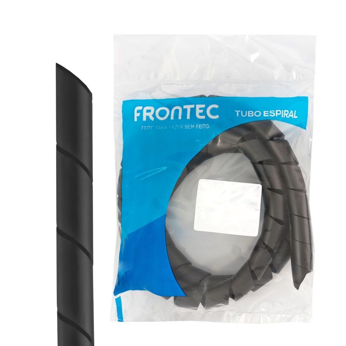 ORGANIZADOR DE CABOS SPIRAL TUBE 2M 1/2 PRETO FRONTEC