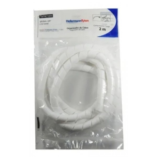 ORGANIZADOR DE CABOS SPIRAL TUBE 2M (25,4MM) 1 BRANCO HELLERMANN