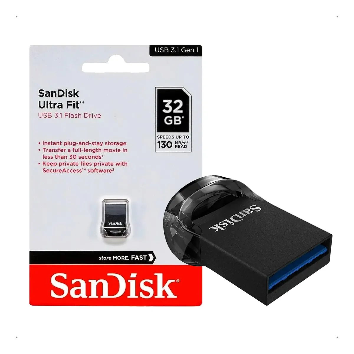 PENDRIVE 32GB USB 3.2 ULTRA FIT SDCZ430-032G-G46- SANDISK