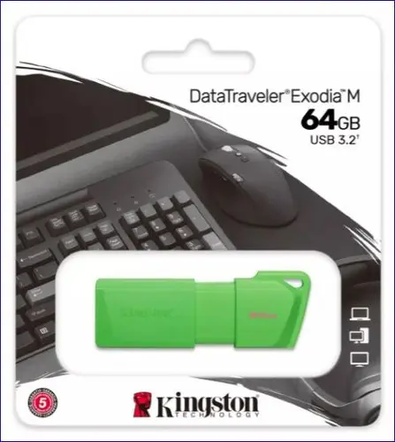 PENDRIVE 64GB DATATRAVELER EXODIA USB 3.2 KC-U2L64-7LG VERDE KINGSTON