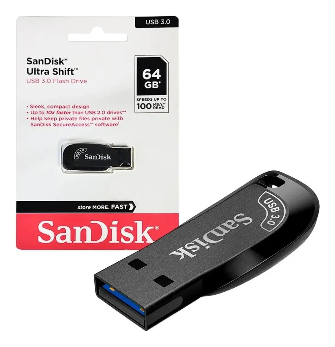PENDRIVE 64GB USB 3.0 ULTRA SHIFT SDCZ410-064G-G46 SANDISK