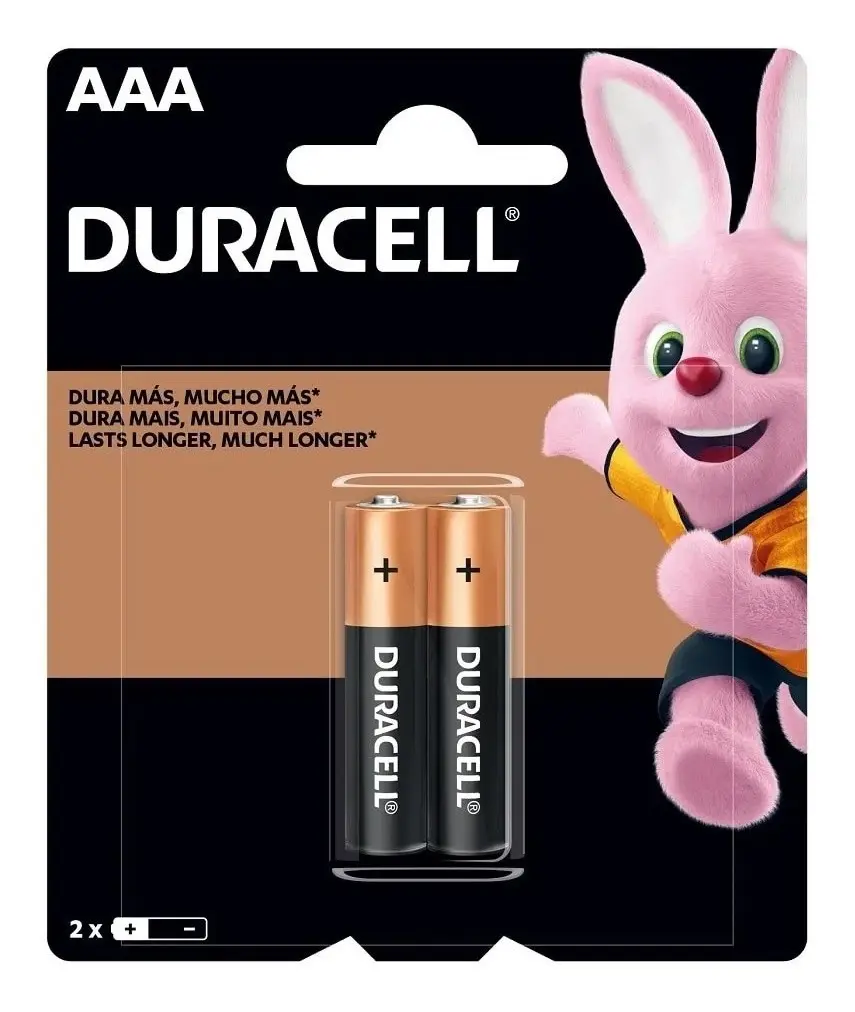 PILHA ALCALINA AAA 1,5V BLISTER C/2 MN2400B2 - DURACELL